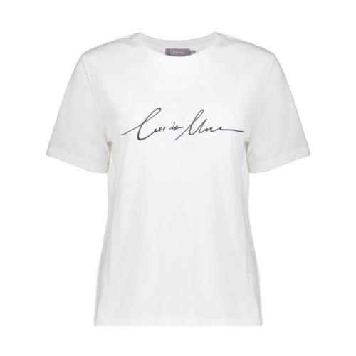 Minimalist Katoenen T-shirt Less is More Geisha , White , Dames