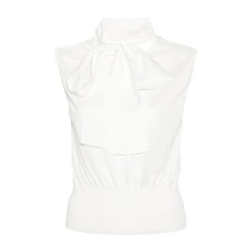 Witte Gebreide Kleding Ss24 Dames Fabiana Filippi , White , Dames