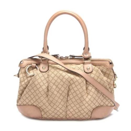 Pre-owned Canvas handbags Gucci Vintage , Beige , Dames