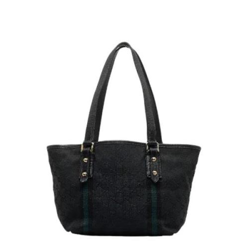 Pre-owned Canvas totes Gucci Vintage , Black , Dames