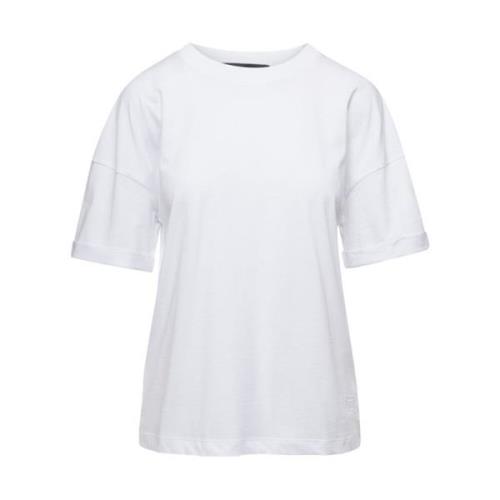 Witte Crewneck T-Shirt Polos Federica Tosi , White , Dames