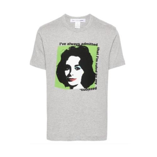 Andy Warhol Katoenen T-shirt Comme des Garçons , Gray , Heren