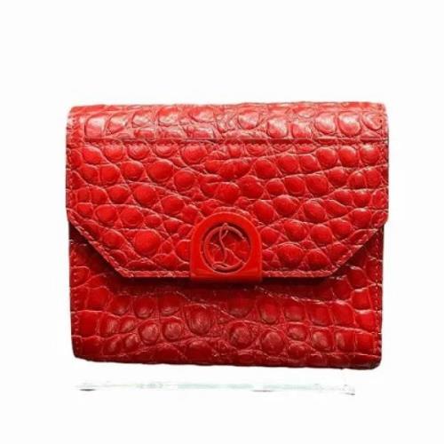 Pre-owned Leather wallets Christian Louboutin Pre-owned , Red , Dames
