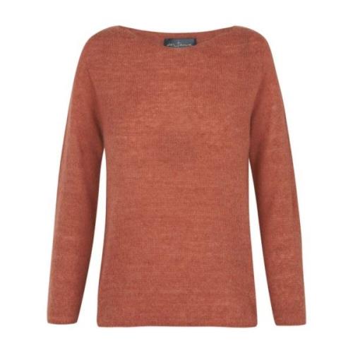 Alpaca Cashmere Silk Zalm Trui Cortana , Red , Dames