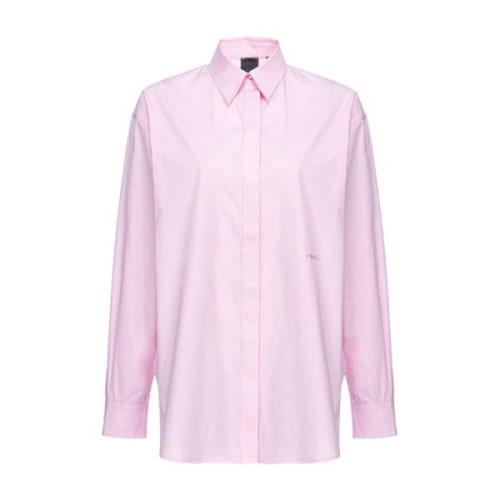 Geborduurde Poplin Overhemd Bridport Pinko , Pink , Dames