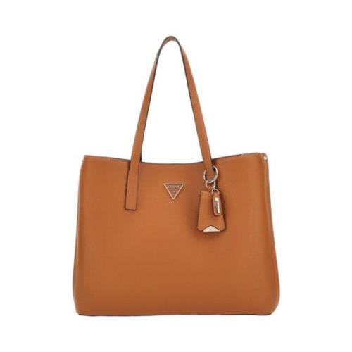 Cognac Tote met Magneetsluiting Guess , Brown , Dames