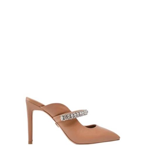 Verhoog je stijl met camelkleurige leren pumps Kurt Geiger , Brown , D...