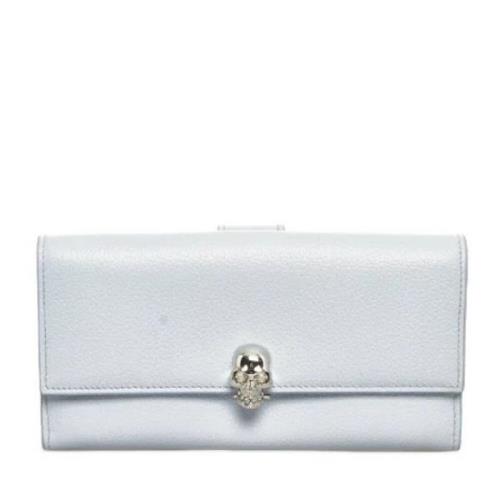 Pre-owned Leather wallets Alexander McQueen Pre-owned , White , Dames