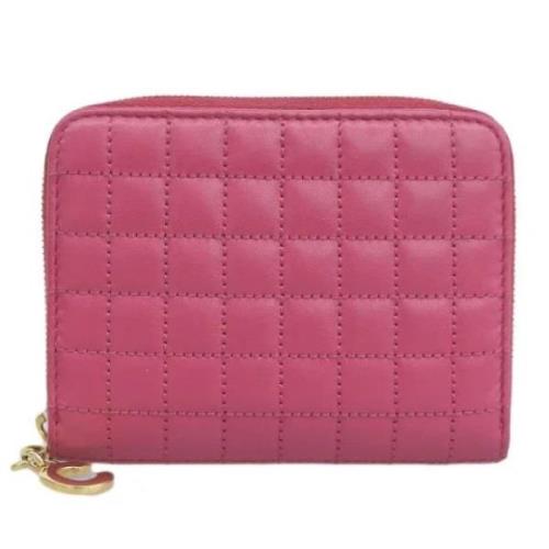 Pre-owned Leather wallets Celine Vintage , Pink , Dames