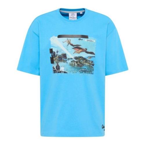 Icarus Oversize T-shirt Carlo Colucci , Blue , Heren