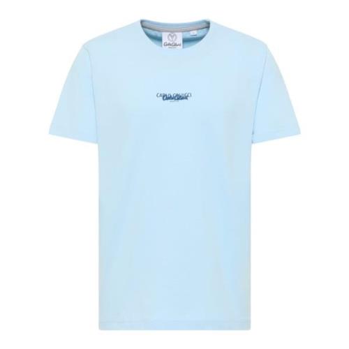 Casual Basic Line T-shirt Carlo Colucci , Blue , Heren