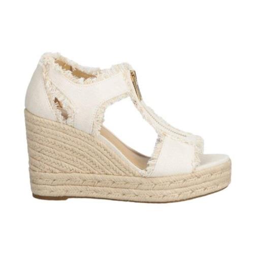 Optic White Sneakers Berkley Mid Wedge Michael Kors , White , Dames