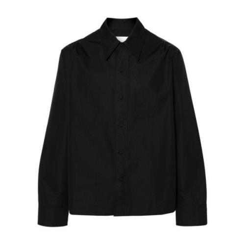 Klassieke Katoenen Overhemd Jil Sander , Black , Heren