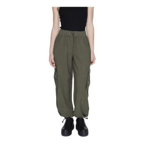 Tapered Trousers Only , Green , Dames