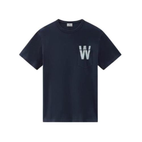 Woolrich Flag T-Shirt navy Woolrich , Blue , Heren