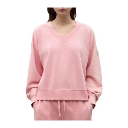 Burgundy Sand Black Sweatshirt Vrouw Ecoalf , Pink , Dames