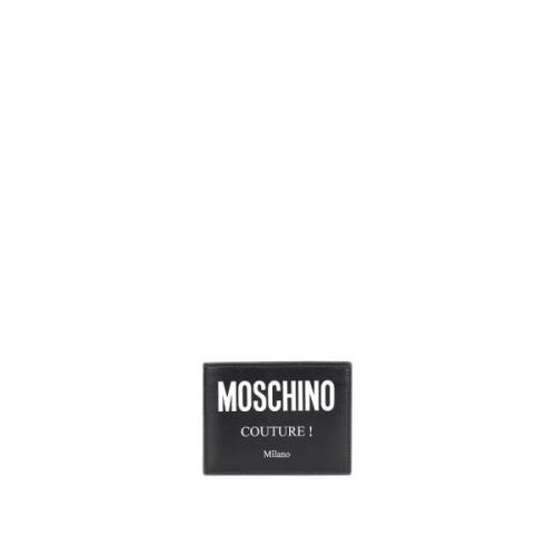 Zwarte Portemonnees voor Vrouwen Moschino , Black , Heren