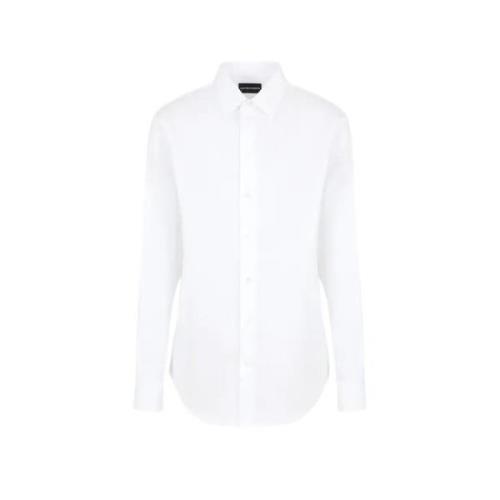 Klassiek Wit T-shirt met Lange Mouwen Emporio Armani , White , Heren