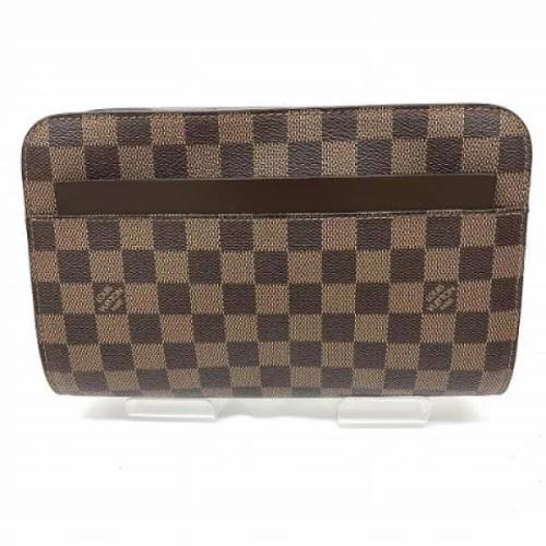 Pre-owned Canvas clutches Louis Vuitton Vintage , Brown , Dames