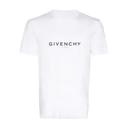 Logo-print Jersey T-shirt Wit Givenchy , White , Heren