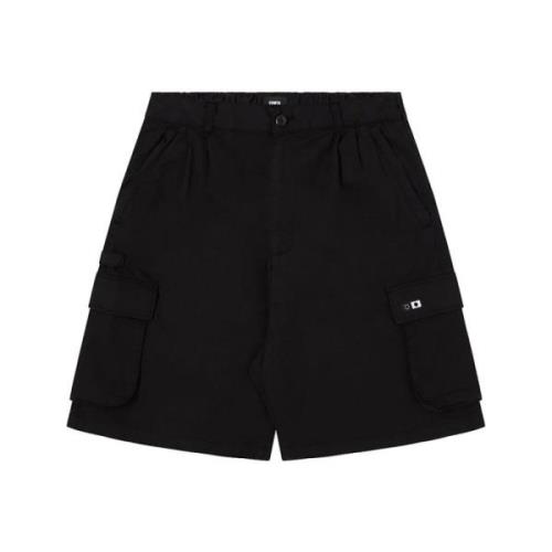 Zwarte Cargo Bermuda Shorts Loose Fit Edwin , Black , Dames