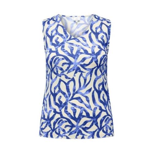 Blauw Mouwloze Top Only Carmakoma , Multicolor , Dames