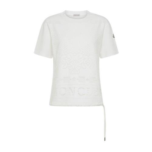 Witte T-shirts en Polos Moncler , White , Dames