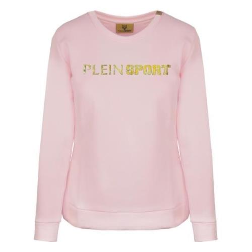 Sportieve Lange Mouw Ronde Hals Sweater Plein Sport , Pink , Dames
