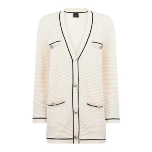 Witte Cardigan met Juweelknopen Pinko , White , Dames