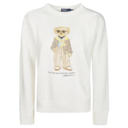 Bear Crewneck Sweatshirt Ralph Lauren , Beige , Dames