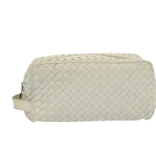 Pre-owned Leather clutches Bottega Veneta Vintage , White , Dames