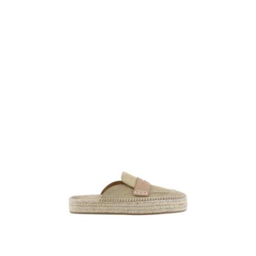 Leren Loafer Muiltjes met Kurken Voetbedden JW Anderson , Beige , Here...