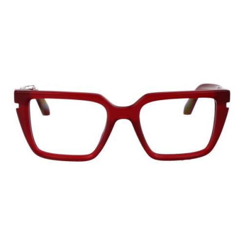 Stijlvolle Optische Style 52 Bril Off White , Red , Unisex