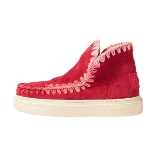 Vintage Stitch Sneaker Rood Mou , Red , Dames