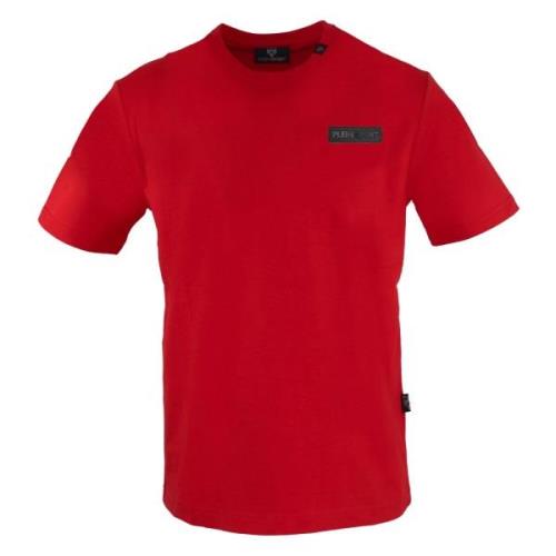 Korte Mouw Ronde Hals Katoenen T-shirt Plein Sport , Red , Heren