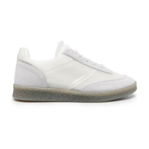 Witte Sneakers met Mesh en Suède MM6 Maison Margiela , White , Heren