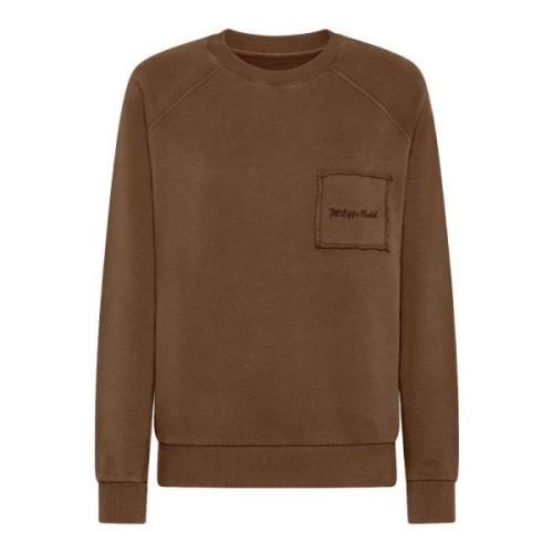 Walnootbruine Oversized Sweatshirt Philippe Model , Brown , Dames