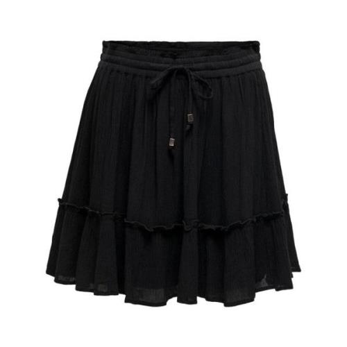 Life Short Skirt Zwart Only , Black , Dames