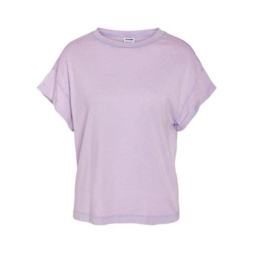 Gewassen T-shirt Gaby Sweet Lavender Noisy May , Purple , Dames