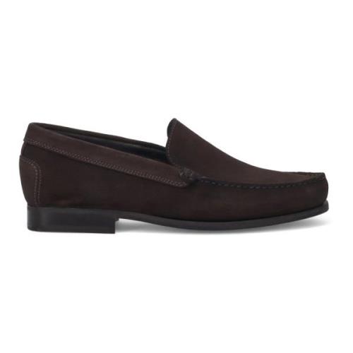 Bruine Suède Mocassin Schoenen Antica Cuoieria , Brown , Heren