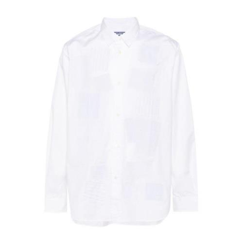 Patchwork Design Wit Overhemd Junya Watanabe , White , Heren