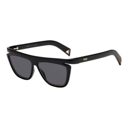 Fluo Sunglasses Black/Dark Grey Fendi , Black , Dames