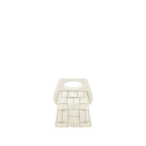 Vegan Geweven Linnen Clutch Tas THEMOIRè , White , Dames