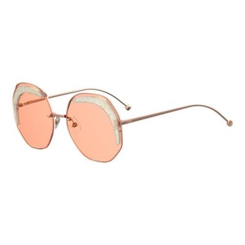 Rose Gold/Pink Sunglasses FF 0358/S Fendi , Pink , Dames