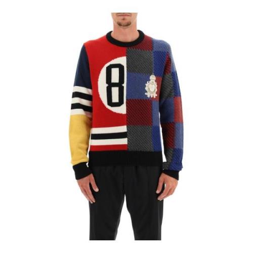 Multicolor Wol Crewneck Sweater Dolce & Gabbana , Multicolor , Heren