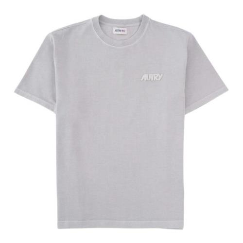 Geribbelde Hals T-Shirt Autry , Gray , Heren