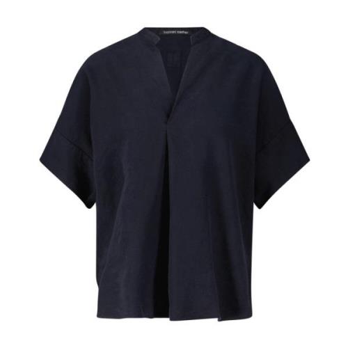 Linnenmix Blouse Shirt Hannes Roether , Blue , Dames