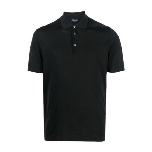 Zwarte T-shirts & Polos Ss24 Drumohr , Black , Heren