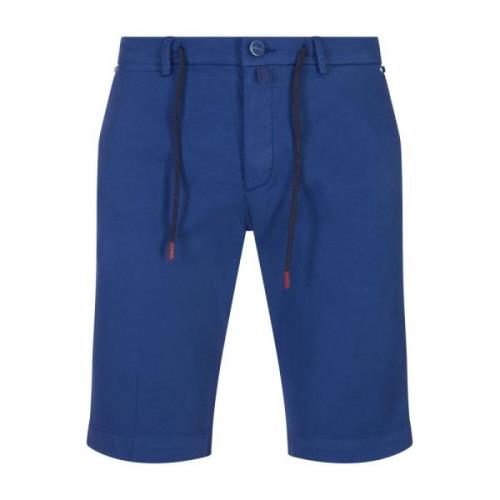 Blauwe Zijde Katoen Bermuda Shorts Kiton , Blue , Heren