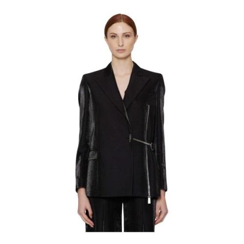 Ketting Sluiting Wollen Blazer John Richmond , Black , Dames